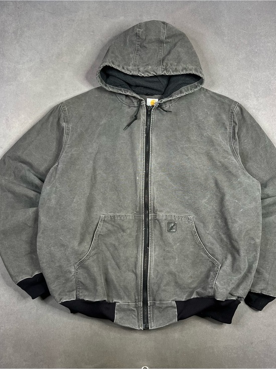 Carhartt Other - Carhartt Washed Duck Insulated Active Jacket (J130 / 104050) ) Gray Hooded
